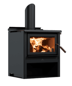 Maxen Kinmont 350 with Wood Stacker Base Wood Fireplace